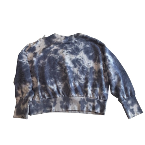 Old Navy Blue Tie Dye Oversized Sweater with Fitted Sleeves Unique Dye SZ XL - Picture 4 of 8